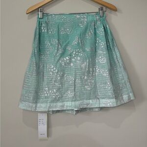 Millenium NWT silver butterfly print paper waist band mini skirt medium